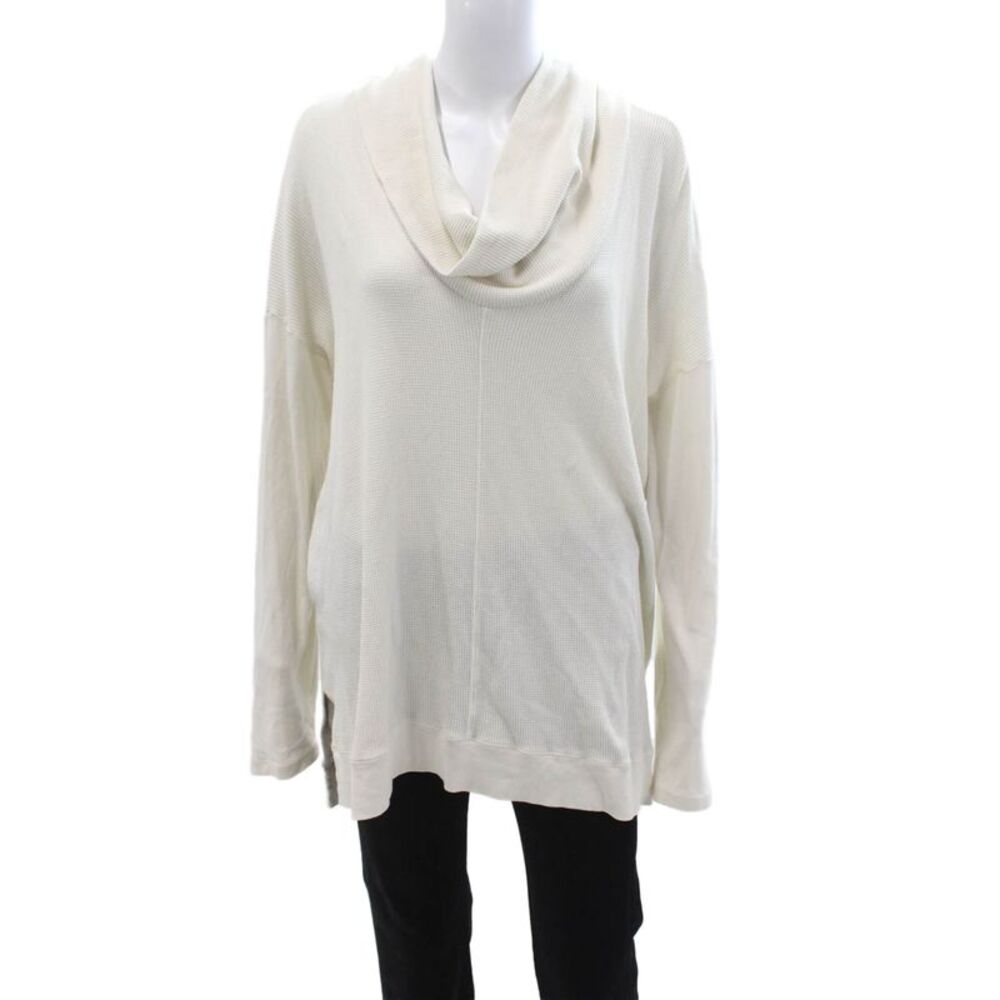 Splendid Unisex White Turtleneck Pullover Sweater Long Sleeve Size XL